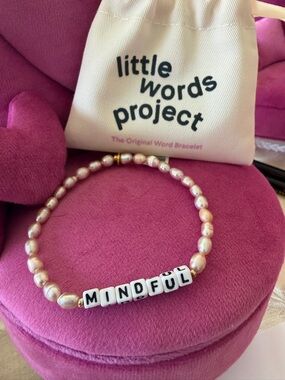 Little Words Project  Pearl 'MINDFUL'  Bracelet NWT